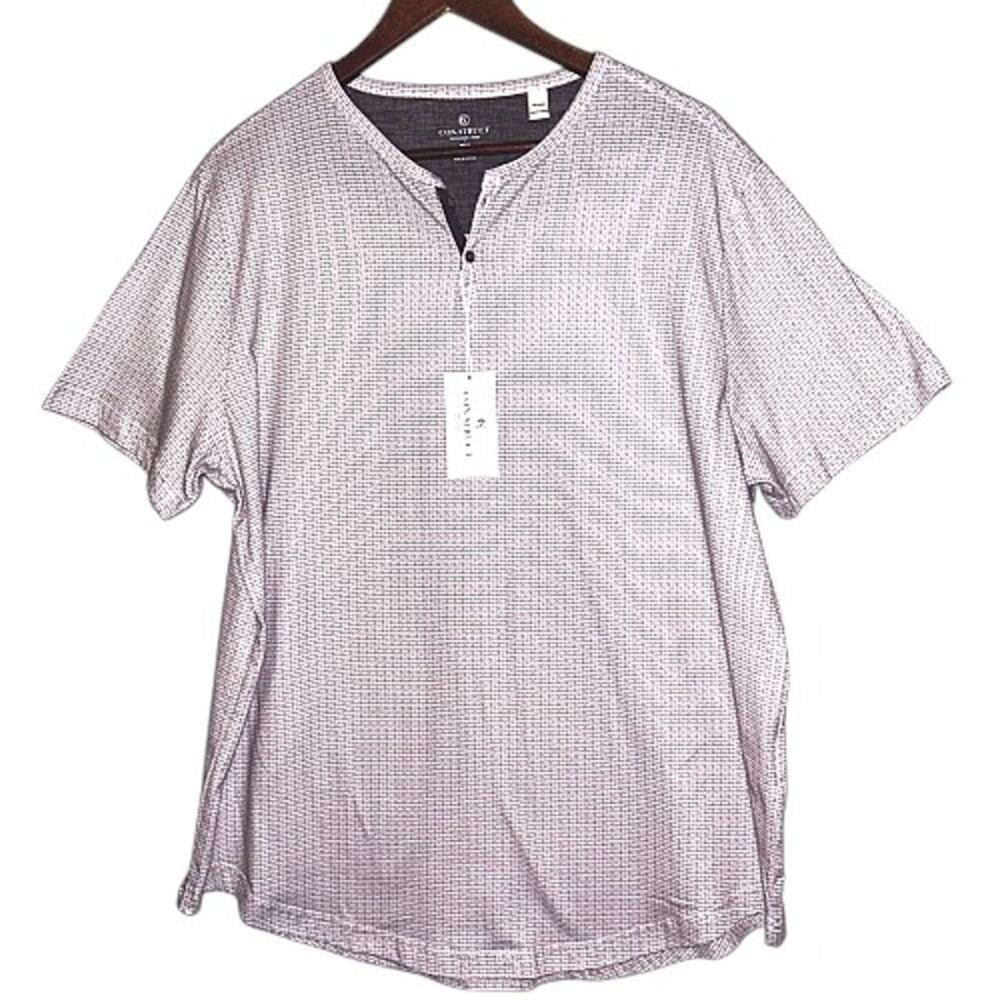NWT ConStruct Cotton 2 Button Taupe Henley XXL